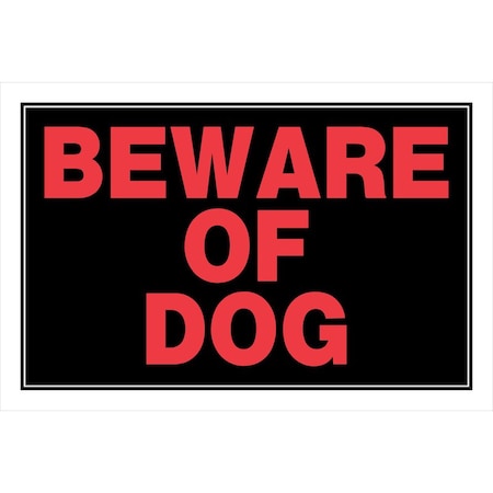 Hillman Beware of Dog, Plastic, 8 in x 12 in 839924